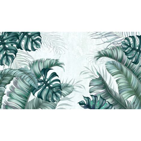 Papier peint panoramique - Plantes tropicales - 130 cm x 71 cm (1/2)