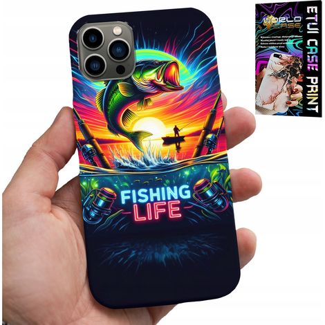 Custodia per iPhone 13 PRO MAX - motivi di pesca, canna da pesca, retro (1/5)