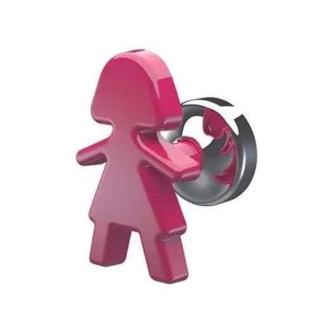 Magnetischer Kinderkleiderhaken Mädchen rosa 5,2 × 8,2 × 5