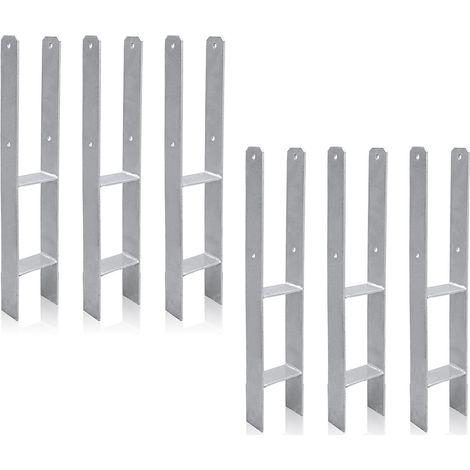 TolleTour Support de poteau H-ancre Pergola Pied de poteau Support de clôture 91MM 6x