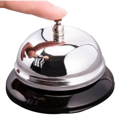 Sonnette De Table En Métal, Cloche De Service Pour Restaurants, hôtels, Bars, Fêtes De Noël, Jeux De Festival, Aboiement Pour Animaux De Compagnie (1/4)