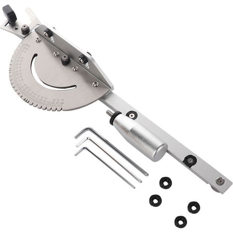 Precision Miter Gauge, Miter Gauge for Table Saw, Table Saw Ruler, Woodworking Tool with Angle Plate Ruler with 60 Degree Angle for Table Saw (1) (1/4)