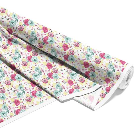 OUTDOOR DEKOSTOFFE OXFORD - Motiv gemalte Blumen 3 I DX053