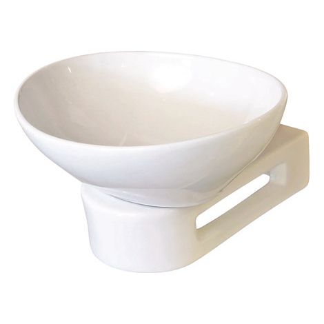 ONDEE ZEN - Lave-mains rond TWINSET - Blanc - 42x41cm - Céramique - Sans trop plein (1/4)