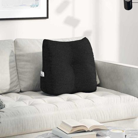 vidaXL Cuscino per Schiena Nero 45 x 24 x 50 cm Tessuto