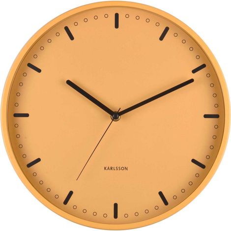 Horloge murale en aluminium Cool Retro Jaune (1/4)