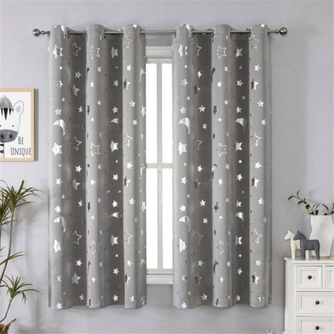 Rideaux isolants thermiques - MICH - Occultants - Insonorisants - 2 pièces - 132x160 cm - Gris - Lavables en machine (1/4)