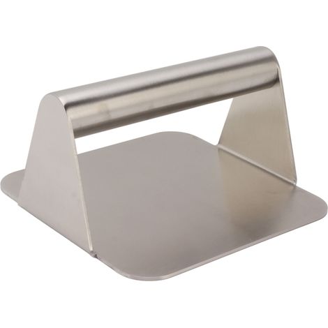 Burgerpresse aus Edelstahl – Verstellbar und antihaftbeschichtet – Für Fleisch und Gemüse – 14,3 x 14 x 7,5 cm – Professionelles Küchenzubehör (1/5)
