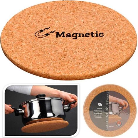 EXCELLENT salvamantel corcho con iman 21 cm , Salvaplatos corcho con imán 12 cmSimple y prácticoNo apto para lavavajillasTamaño: 21 x 21 x 1 cmSe adhiere magnéticam