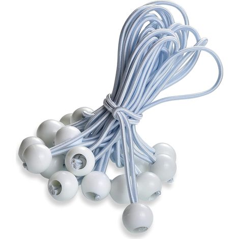 Filiyano-50 élastiques professionnels avec boules (blancs 195 mm) (1/5)