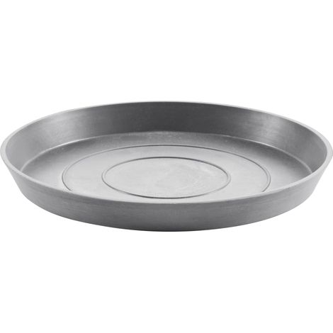 Ecopots Untersetzer rund 40 für Blumentopf - L 36,5 cm x B 36,5 cm x H 3,5 cm - Innen- und Außenbereich