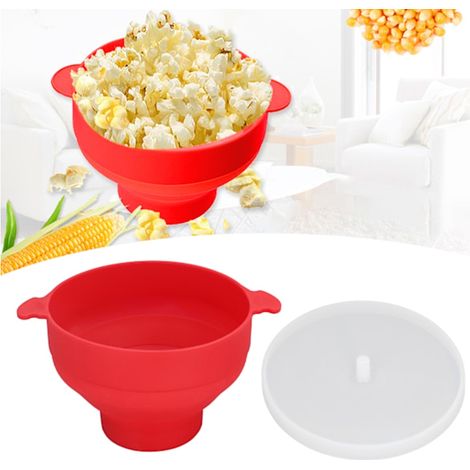 Bol à popcorn pliable silicone micro-ondes Résistant à la Chaleur (1/4)