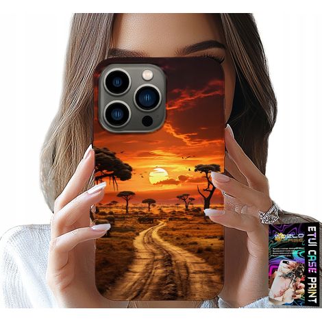 Custodia per iPhone 14 PRO MAX - safari Africa tramonto vista mozzafiato (1/5)