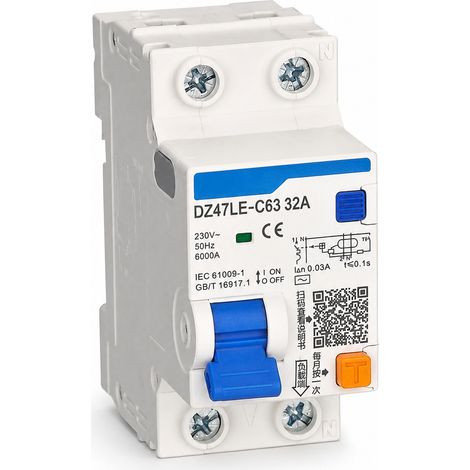 Disjoncteur différentiel 1P+N 32A courbe C (1/5)