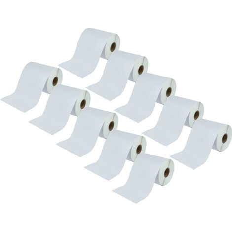 vhbw 10x Thermal Transfer Label Roll 152.4mm x 101.6mm (250 Label) compatible with Zebra 105SL, 105SE Label Maker White