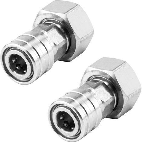 Gartenschlauch-Hochdruckreiniger-Adapter 3 4 GHT-auf-1 4 Schnellkupplung wandelt Wasserschlauch in Hochdruckreinigeranschluss um Autowaschdüse stahl