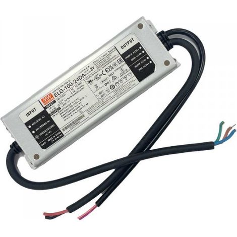 MW MEAN WELL ELG-100-24DA Alimentatore Dimmerabile DALI IP67 96W 24V 4A Input 220V e 110V