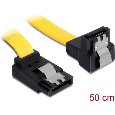 Delock cable sata 6 gb/s up/down metal 50 cm