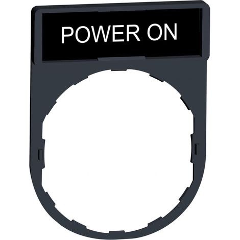 porte étiquette - 30 x 40 mm - avec étiquette power on - schneider electric zby2326 (1/3)