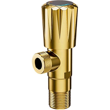 Robinet d'angle avec raccord 1/2 pouce - Accessoire de toilette polyvalent et efficace pour salle de bain (1/5)