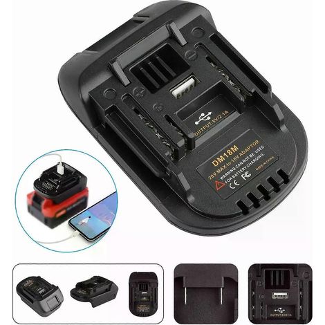 DM18M Akkuadapter: Konvertiert Milwaukee M18 / Dewalt 18V Akkus auf Makita 18-20V Akkus für Akku-Werkzeuge (1/4)