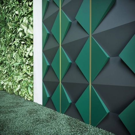 Orac – Panneau mural 3D ENVELOP W106 – L33,3 x H2,9 x L33,3 cm – Pour espaces intérieurs – Résistant aux UVs (1/5)
