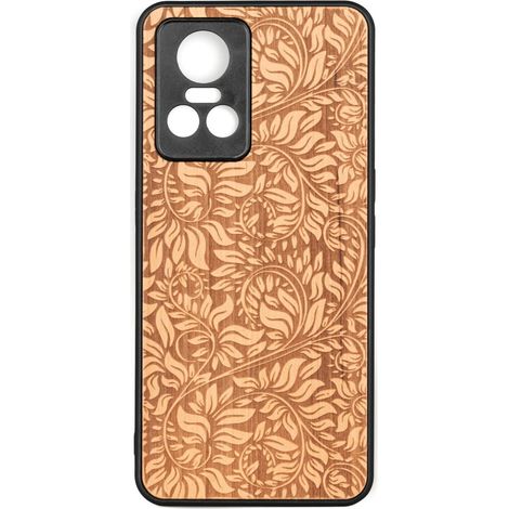 Custodia in legno Bewood Realme GT Neo 3 con foglie di melo