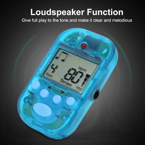 Mini métronome numérique M50, métronome à pince (bleu) (1/5)