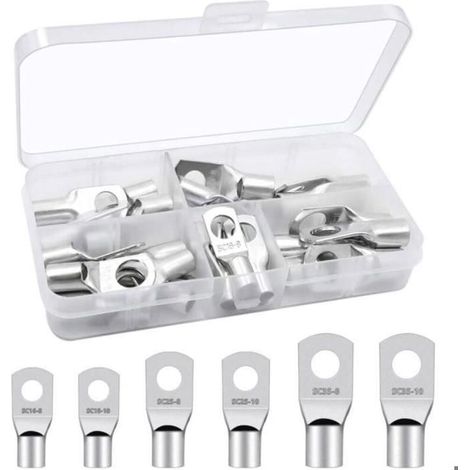 Cosses de câble - KZQ - 30 pièces - Cuivre étamé - M8 M10 - 16mm² 25mm² 35mm² (1/4)