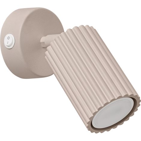Applique murale carbone 1 GU10 Taupe Aluminium Sollux SL.1762 (1/2)