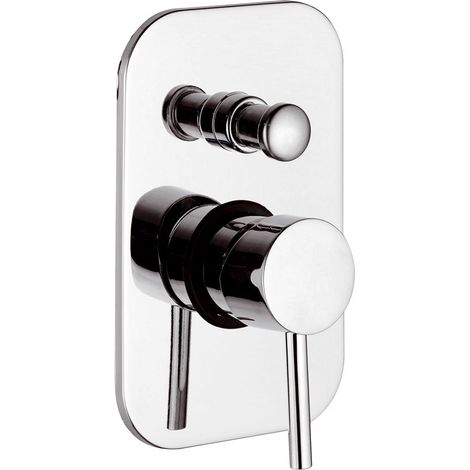 Rubinetto Miscelatore Monocomando Doccia ad Incasso con Deviatore in Ottone Mariani Hermes Cromato (1/2)