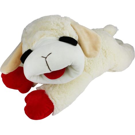 Peluche para perro Lambchop de 61 cm con chirriador. Color: Blanco. Tamaño: Paquete de 1.