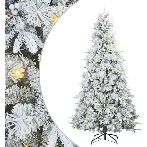 Künstlicher klappbarer Weihnachtsbaum Weiß 240 cm PE und PVC vidaXL (1/5)
