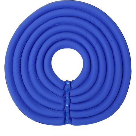 Collier doux et confortable pour chat avec fermeture réglable, taille XL, couleur bleue (1/5)