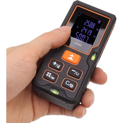 élémètre Numérique Portatif, CJ-M40 Télémètre Portable Fonctionnant sur Batterie,facilité d'utilisation, Haute Précision, Travail du Bois en intérieur. (1/4)