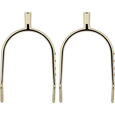 Damen-Sporen aus verchromtem Messing, schmales und elegantes Design aus Zinklegierung (Gold) (1/5)