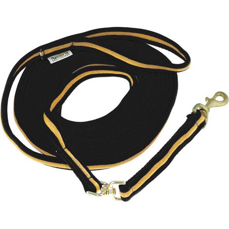 Umbria Equitazione Longia in cotone imbottito 8mt GIALLO/NERO (1/3)