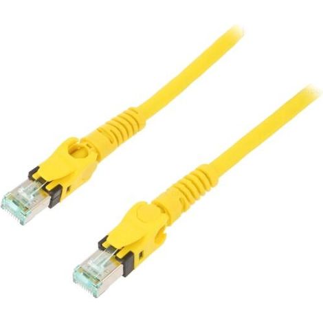 Cable reseau RJ45 male S-FTP Cat 6a jaune - 5m