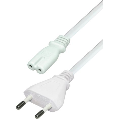 Power cable euro plug - double slot jack 1,5 m