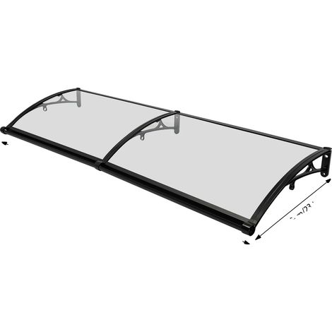 Toldo, estructura de aluminio duradera, protección versátil para exteriores, transparente (1/2)