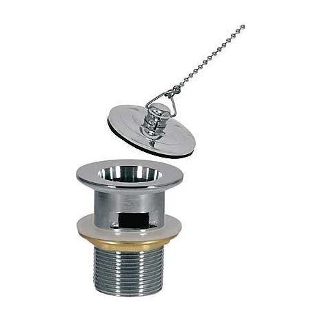 VÁLVULA DE DESAGÜE CON TAPÓN Y CADENILLA PARA LAVABO CON (1/2)