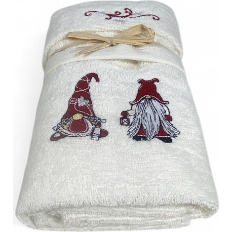 SET Serviettes TYROL TYROLIEN ELFI ELFO Pure Cotton Cream