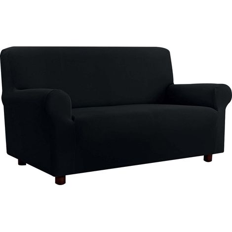 Copridivano copripoltrona elasticizzato 4 misure posti estendibile salvadivano Made in italy Nero - 4 posti da 220 a 270 cm
