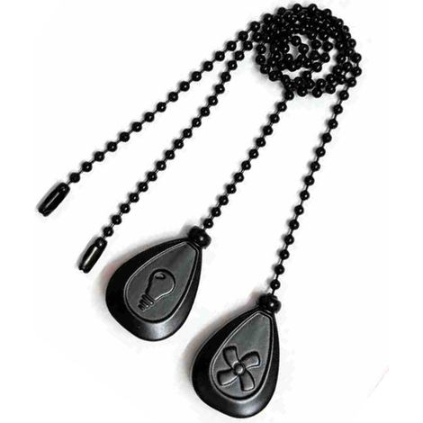 Lot de 4 tirettes suspension ventilateur plafond 30,5 cm zinc fer pendentif déco goutte classique rallonge pour éclairage et ventilo finition ORB (1/4)