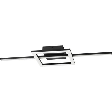 Plafonnier design Agostino carré noir - 75916
