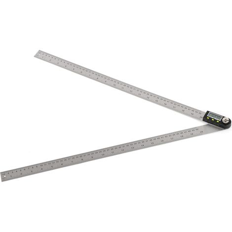 Rapporteur numérique avec écran LCD, acier inoxydable, 500 mm, pour le travail du bois (1/5)