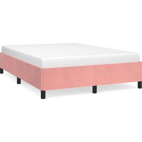 Maison Exclusive - Bettgestell Rosa 140x200 cm Samt (1/5)
