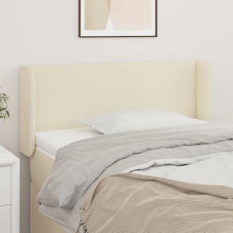 Tête de lit avec oreilles Crème 103x16x78/88 cm Similicuir vidaXL (1/5)