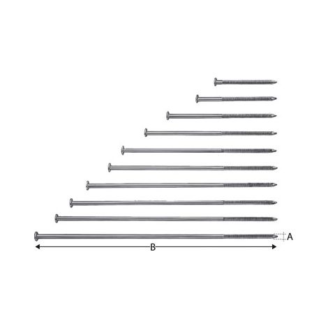 Clavo para viga SN, galvanizado 6,0x 300 ( Par 50)