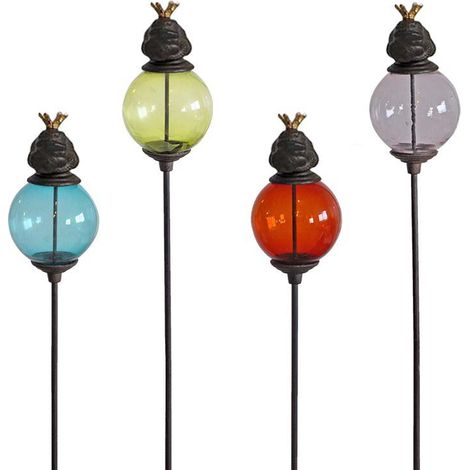Set de 4 tuteurs boules colorées Animaux Grenouilles (1/2)